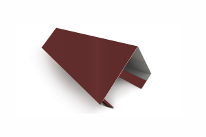 Планка угла внутреннего составная нижняя (эко-брус, софит) RAL 8017 Стандарт 15*25*60*60*25*15*3000