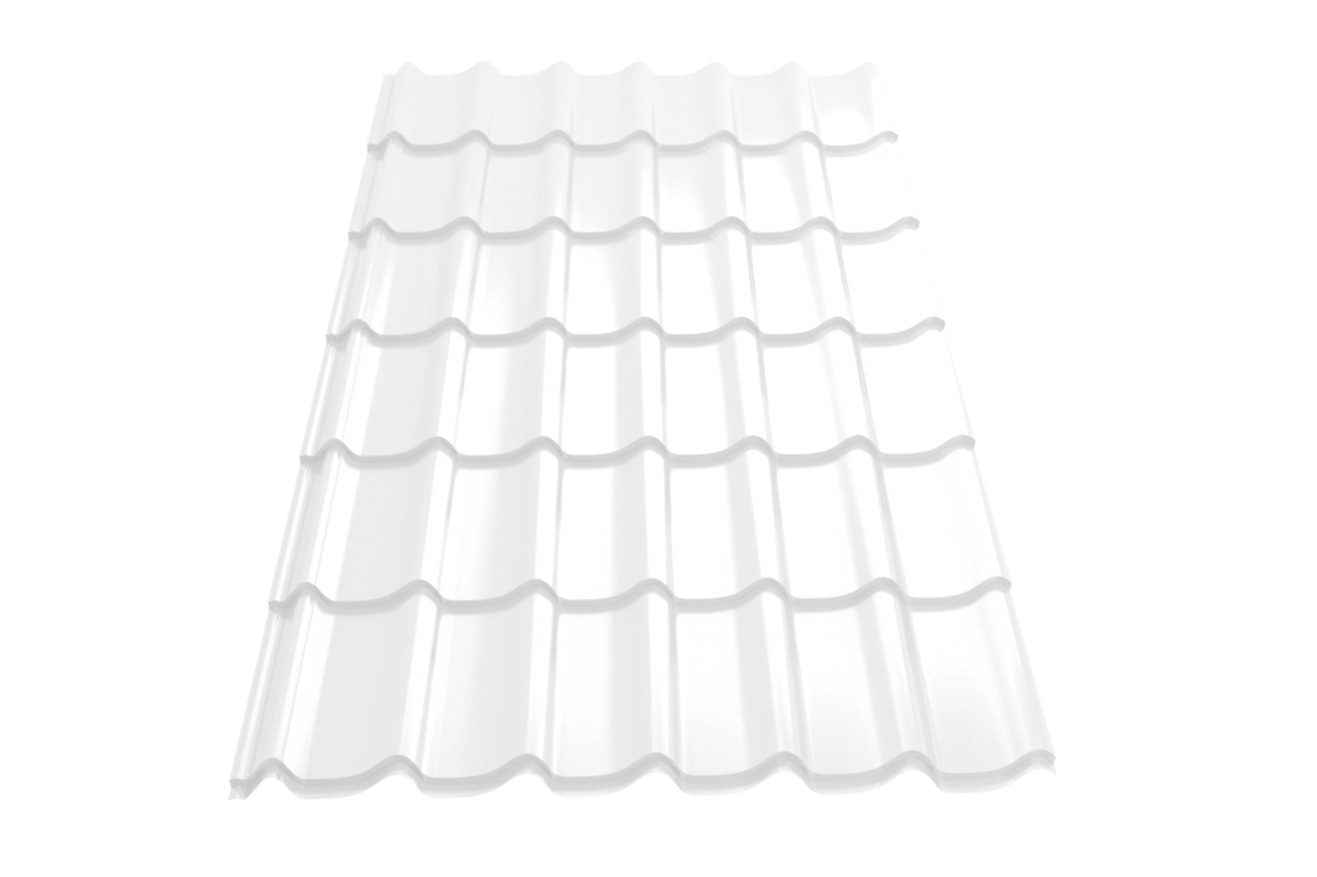 Профиль металлический типа "Монтеррей"-15 RAL 9003 (Стандарт)*1190*