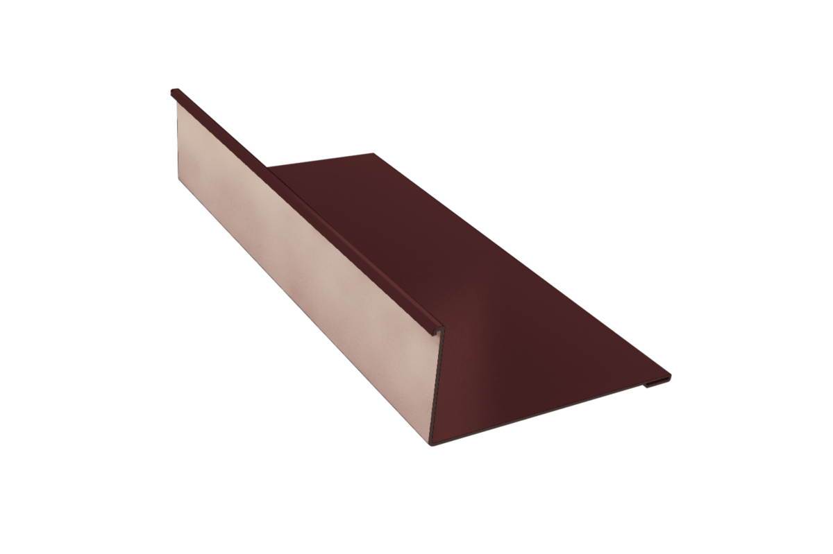 Планка примыкания RAL 8017 Титан 0,5+  140*100*2000