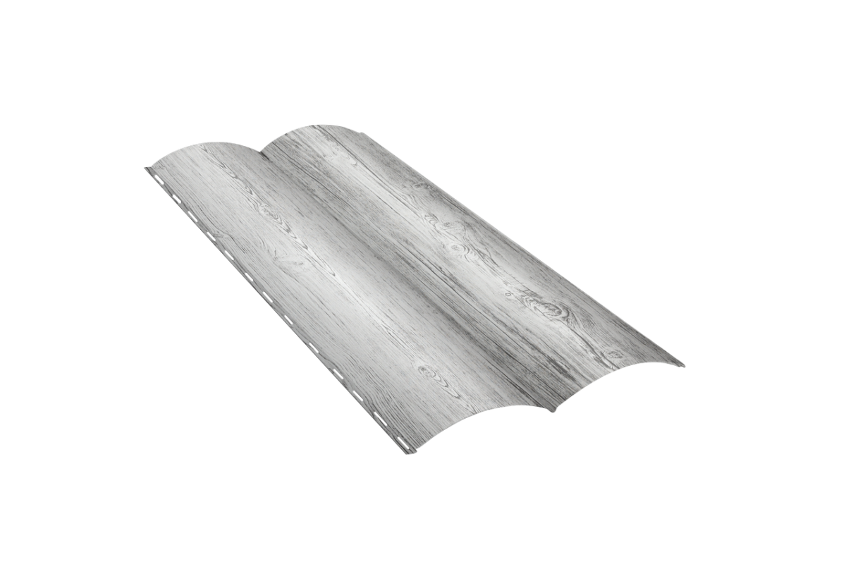 Сайдинг металлический Блок-Хаус PRINT Светлая береза 3D