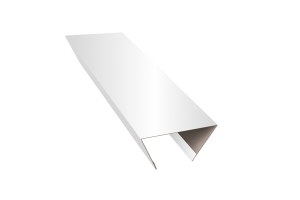 Планка стыковочная составная нижняя (эко-брус, софит) RAL 9003 Стандарт 15*25*50*25*15*3000