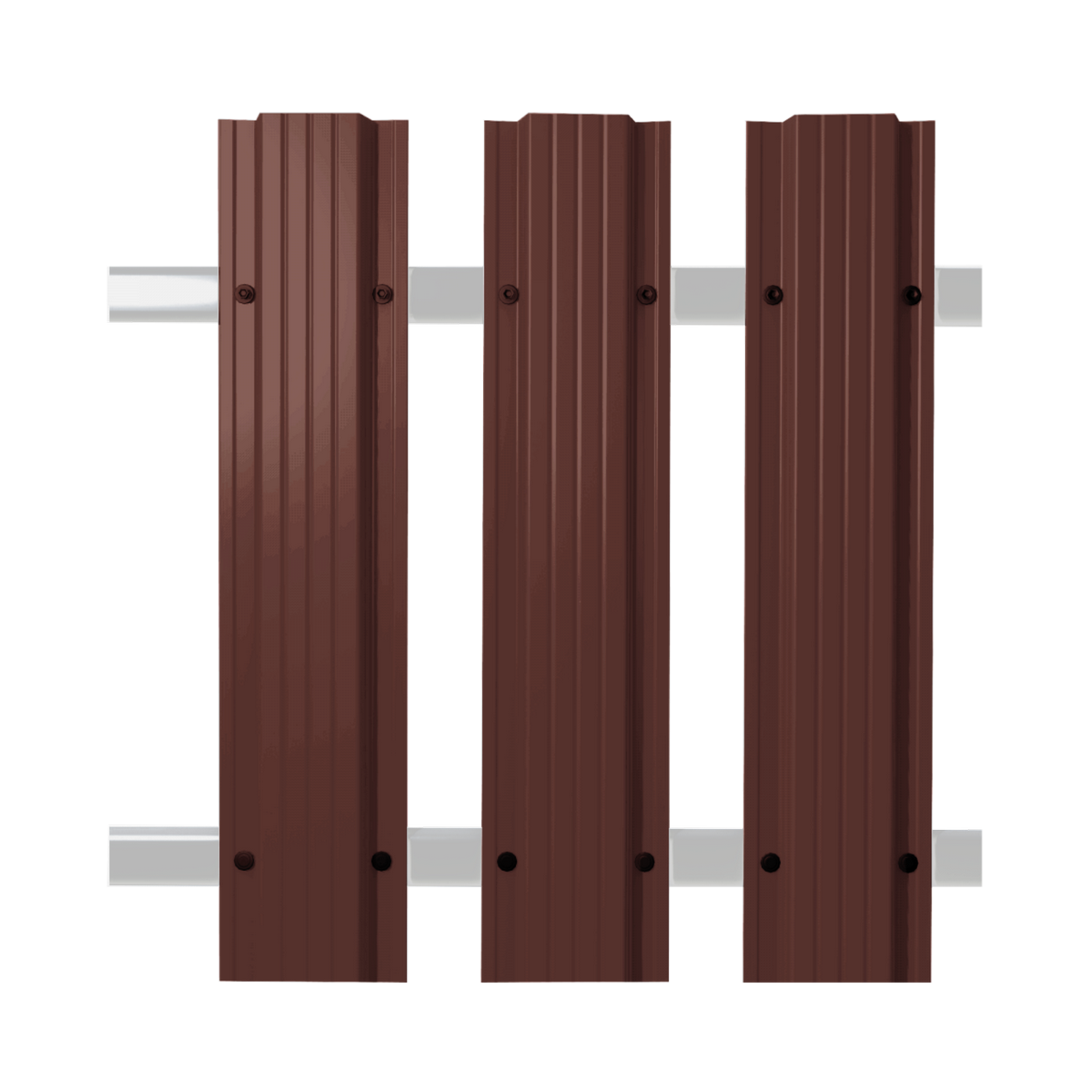 Штакетник Кантри прямой SOKROF Базальт 0,5+ 8017*121*