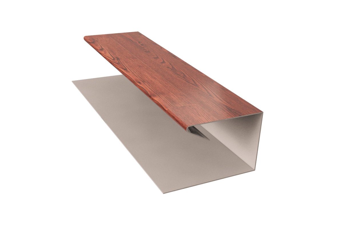 Планка завершающая П-образная PRINT Светл дерево ДУБ 3D 0,5 45*20*30*13*3000