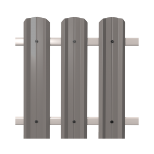 Штакетник М-Профиль широкий фигурный SOKROF (Стандарт) 9006*104*