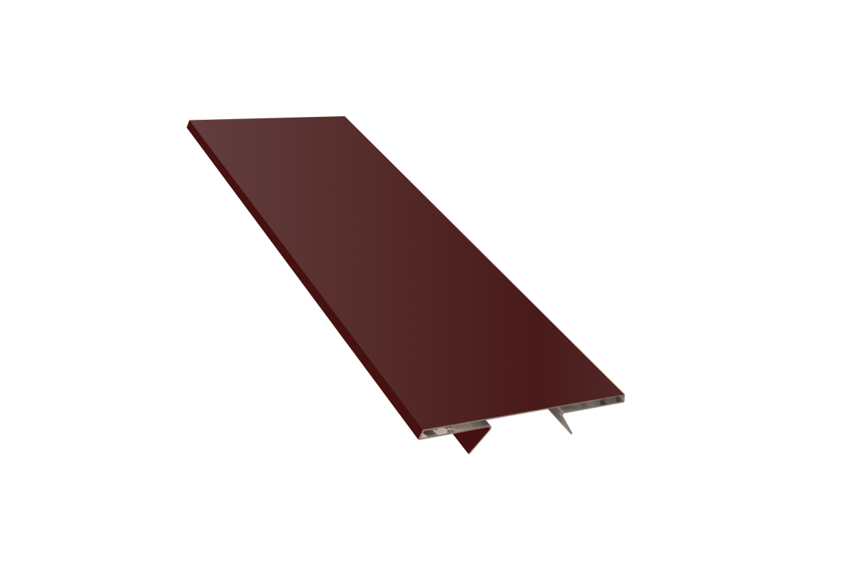 Планка стыковочная составная верхняя (эко-брус, софит) RAL 8017 Стандарт 15*25*25*80*25*25*15*3000