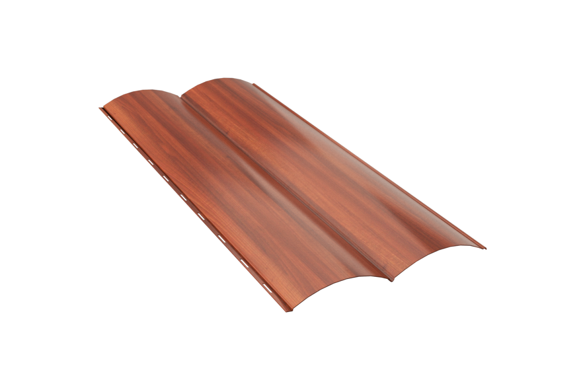 Сайдинг металлический Блок-Хаус PRINT Светлое дерево, ДУБ 3D