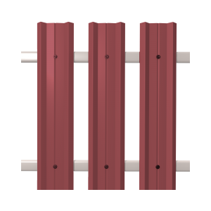 Штакетник М-Профиль широкий прямой SOKROF 0,5 3005 Textur*104*