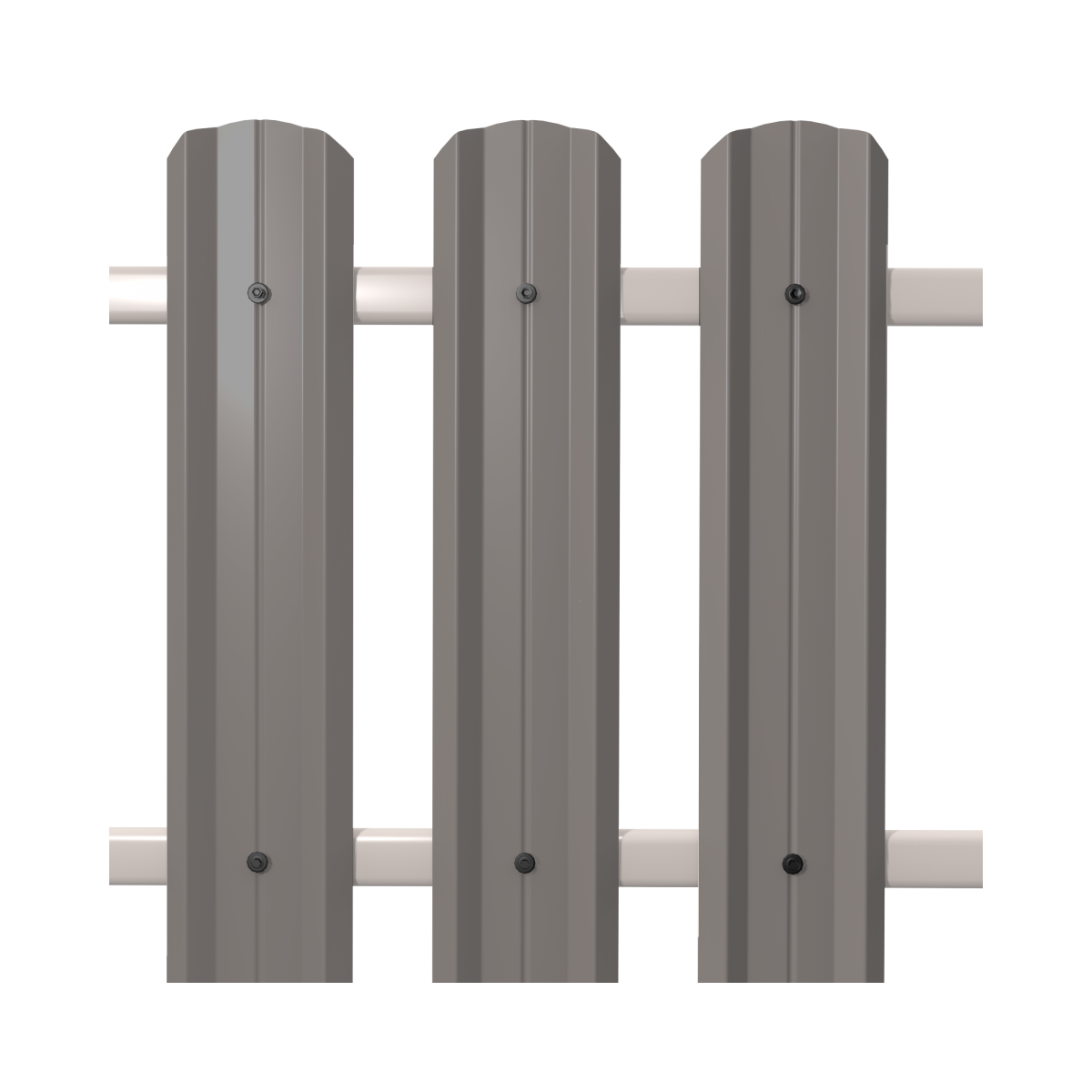 Штакетник М-Профиль широкий фигурный SOKROF (Стандарт) 9006*104*