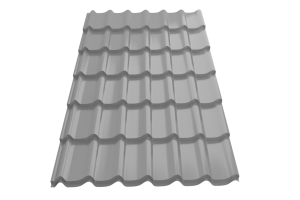 Профиль металлический типа "Монтеррей"-21 RAL 9006 (Стандарт)*1190* 