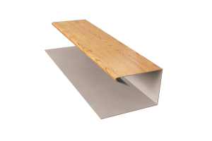 Планка завершающая П-образная PRINT Свет дерево ОРЕХ 3D 0,5 45*20*30*13*3000