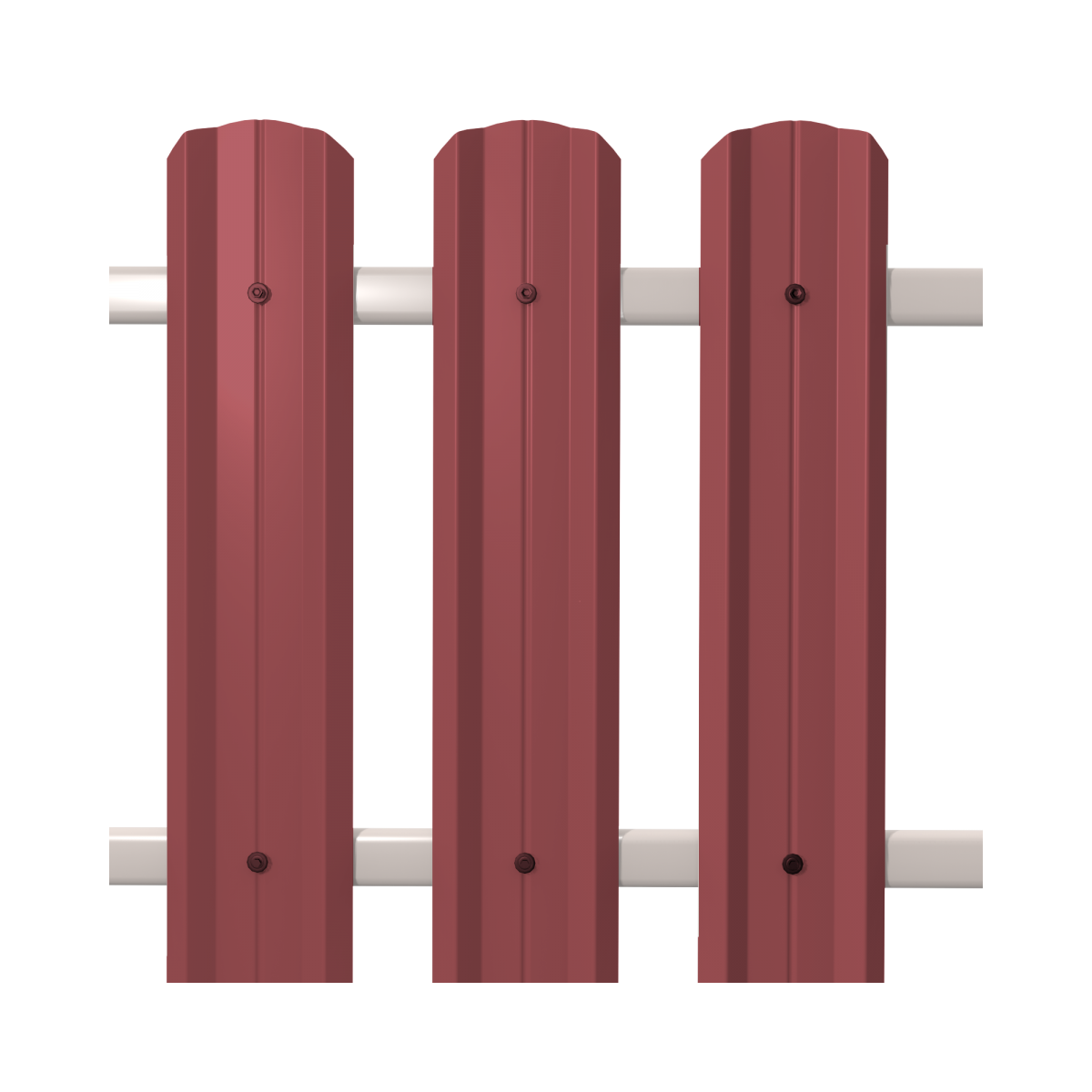 Штакетник М-Профиль широкий фигурный SOKROF 0,5 3005 Textur*104*