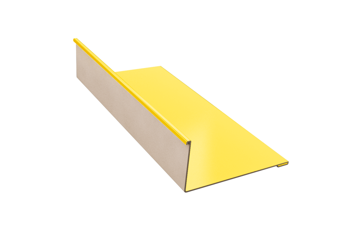 Планка примыкания RAL 1018 Стандарт 140*100*2000