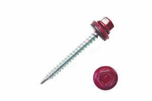 Саморез кров. 4,8х51 RAL 3005 (упаковка 150 шт)