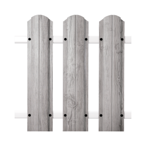 Штакетник круглый SOKROF принт Светлая береза 3D*107*