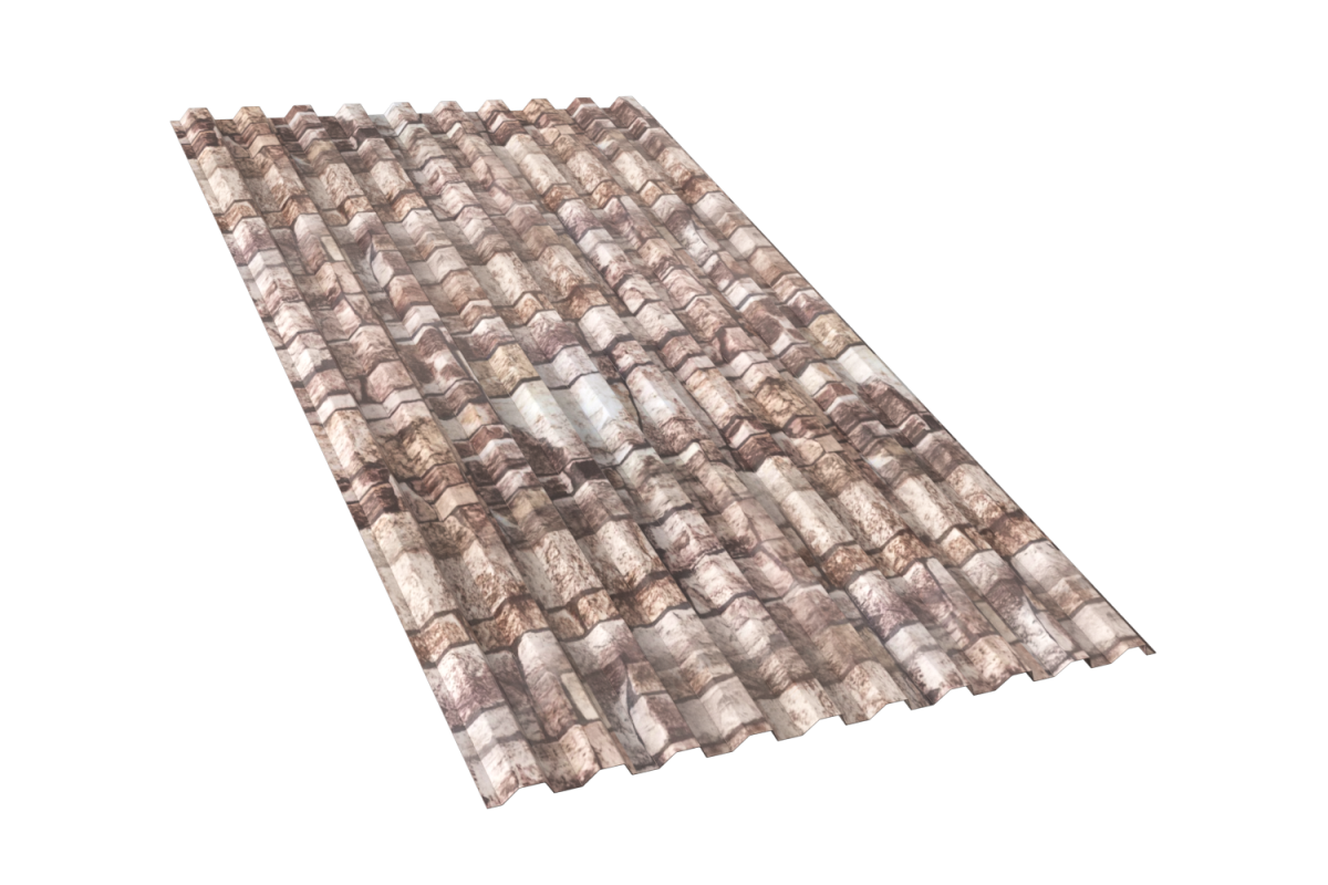 Профнастил PRINT Дикий камень С 21*1000*