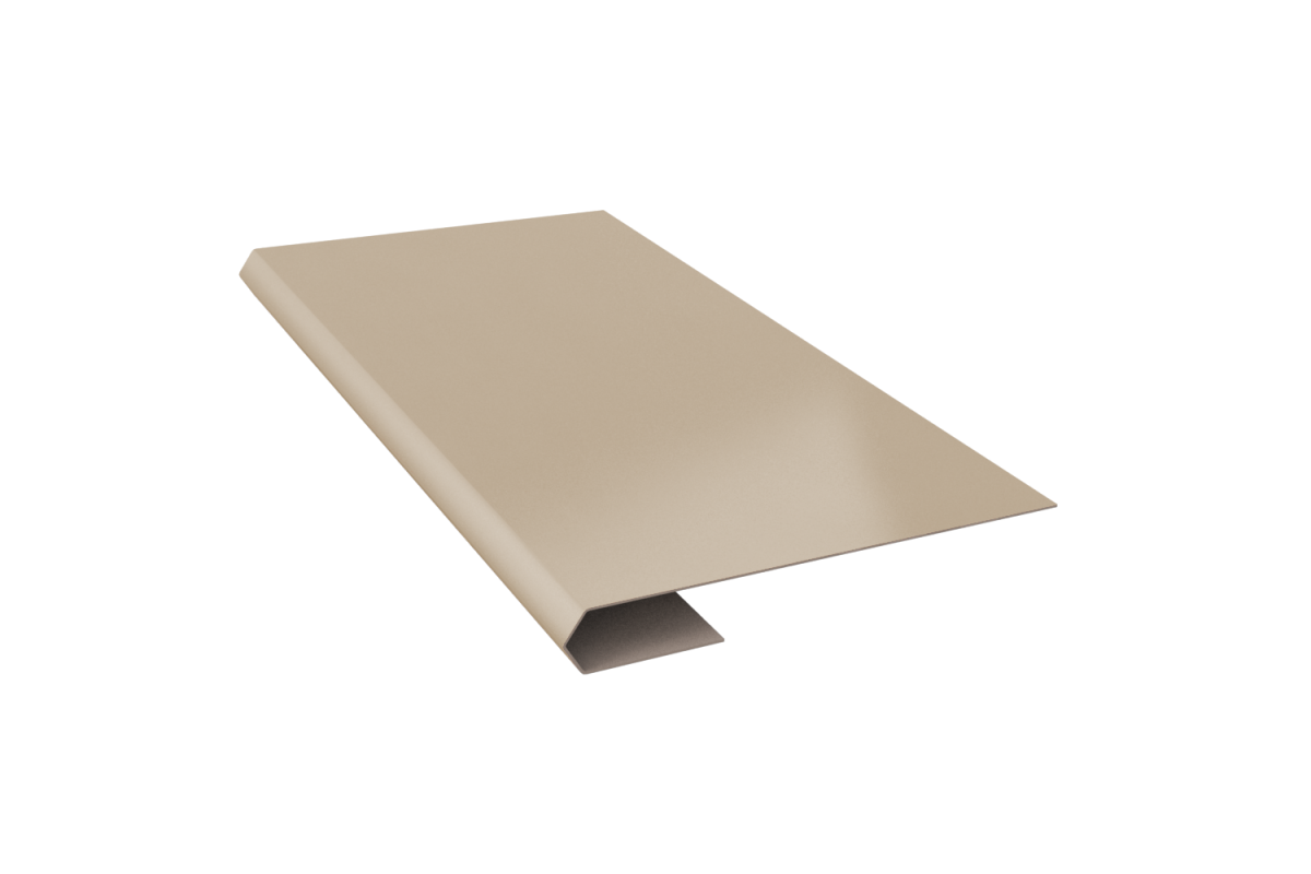 Планка завершающая простая RAL 1014 Стандарт 65*13*3000