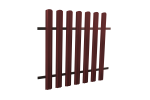 Штакетник Кантри фигурный SOKROF 0,5 8017 Textur*121*