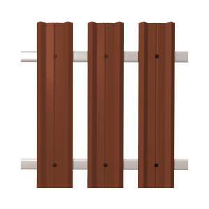 Штакетник М-Профиль широкий прямой  0,5 8004*104*