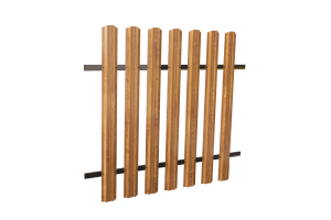 Штакетник Кантри фигурный SOKROF принт Светлое дерево, ДУБ 3D*121*