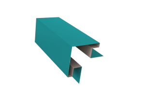 Планка угла внешнего сложная RAL 5021 Стандарт 40*18*18*75*75*18*18*40*3000