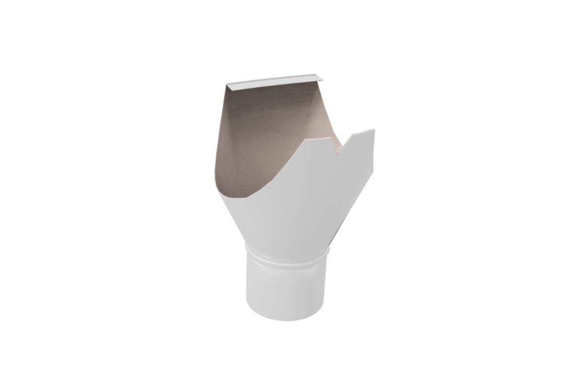 Воронка выпускная ф90 жел. ф125мм RAL 9003 SOKROF