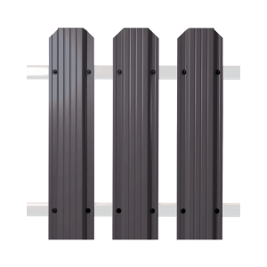 Штакетник Кантри фигурный SOKROF Базальт0,5+ 7024*121*