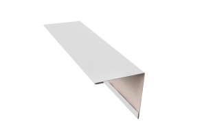 Планка угла внешнего простая (эко-брус, софит) RAL 9003 Стандарт 50*50*3000