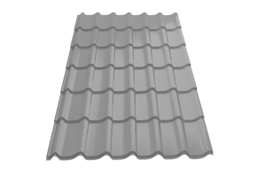 Профиль металлический типа "Монтеррей"-15 RAL 7004 (Стандарт)*1190*