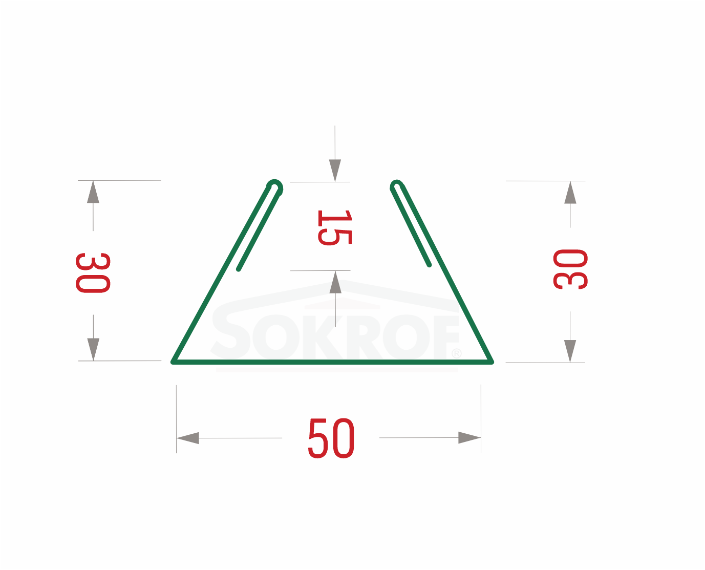 Планка стыковочная составная нижняя (блок-хаус) PRINT Светл дерево ДУБ 3D 0,5 15*30*50*30*15*3000