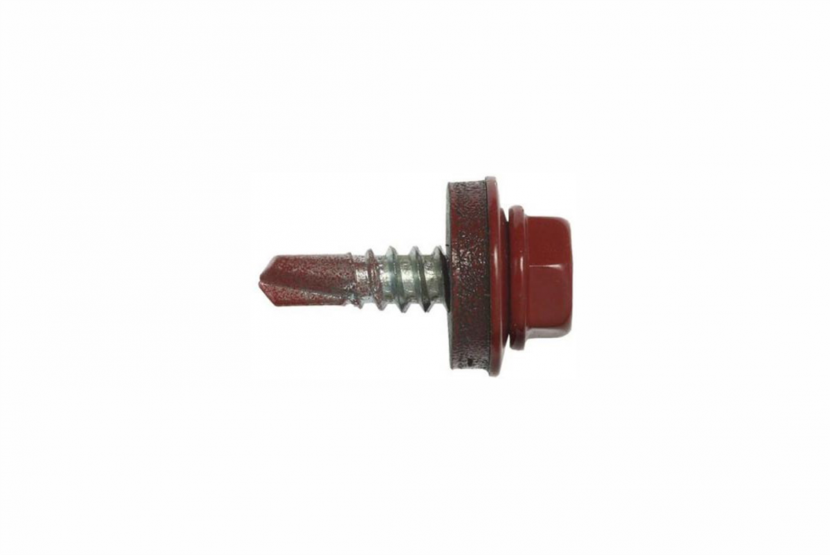 Саморезы кровельные 5,5х19 RAL3011(упаковка 250 шт)