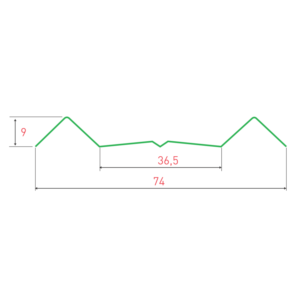 Штакетник М-Профиль SOKROF принт Серый ДУБ 3D/обр.ст. 7024*74*