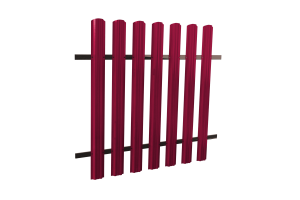 Штакетник Кантри фигурный SOKROF 0,5 3005 Textur*121*