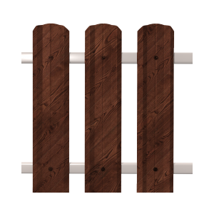 Штакетник М-Профиль широкий фигурный SOKROF принт Античный Дуб 3D*104*