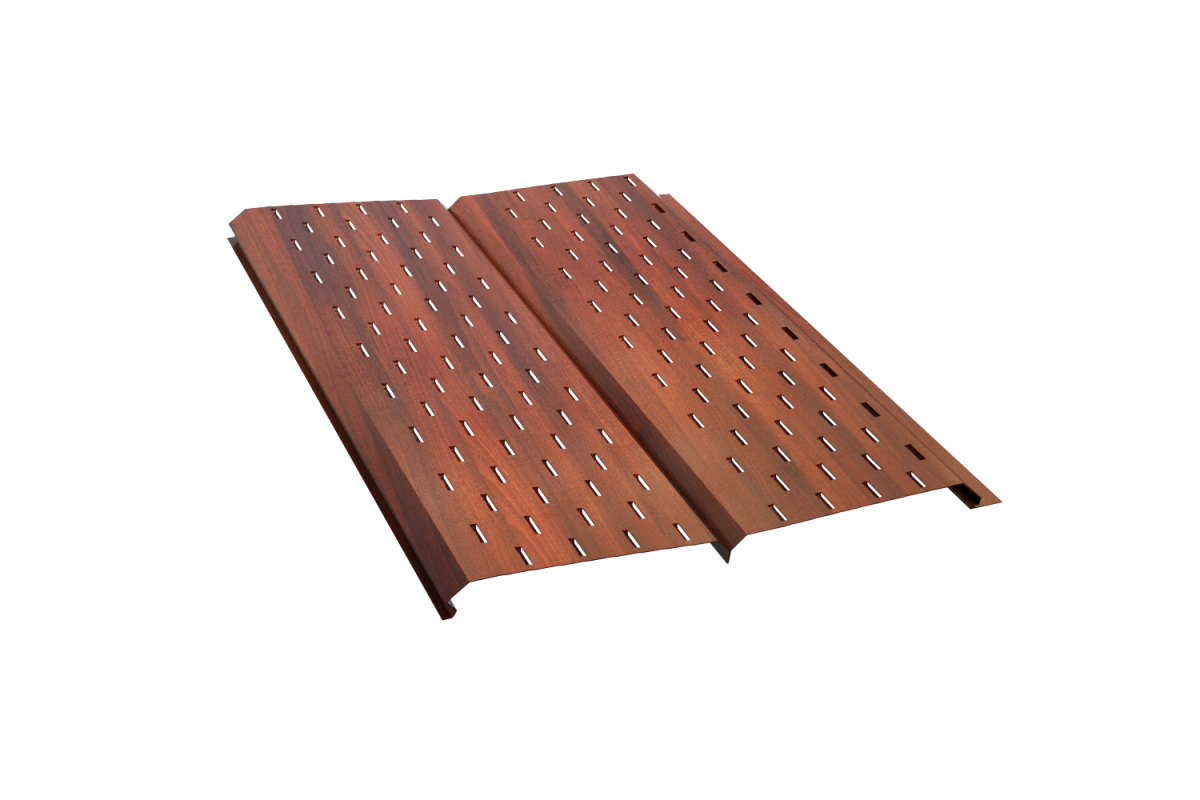 Софит металлический (перфорированный) PRINT Светлое дерево, ДУБ 3D