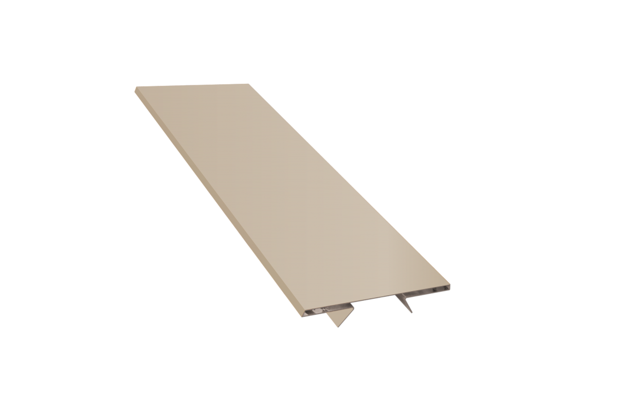 Планка стыковочная составная верхняя (эко-брус, софит) RAL 1014 Стандарт 15*25*25*80*25*25*15*3000