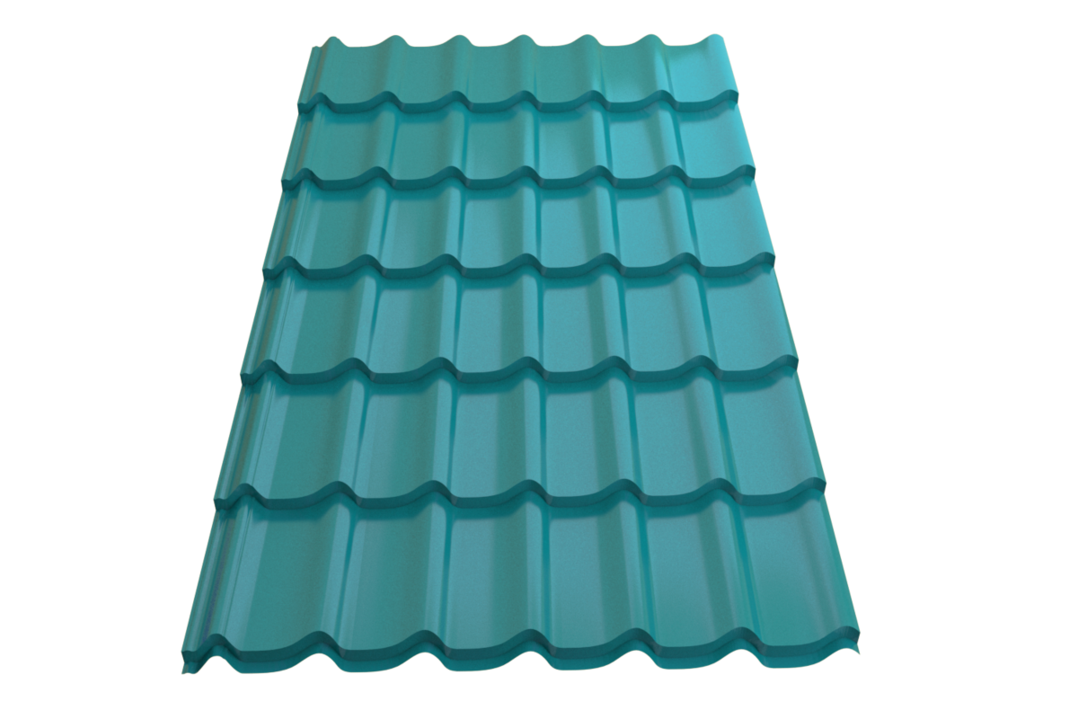 Профиль металлический типа "Монтеррей"-21 RAL 5021 (Стандарт)*1190*