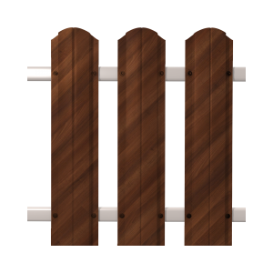 Штакетник круглый SOKROF принт светлое дерево, ДУБ 3D*107* двухсторонний