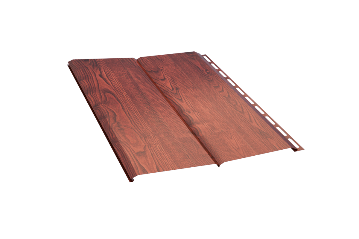 Сайдинг металлический Эко-Брус PRINT Античный Дуб 3D