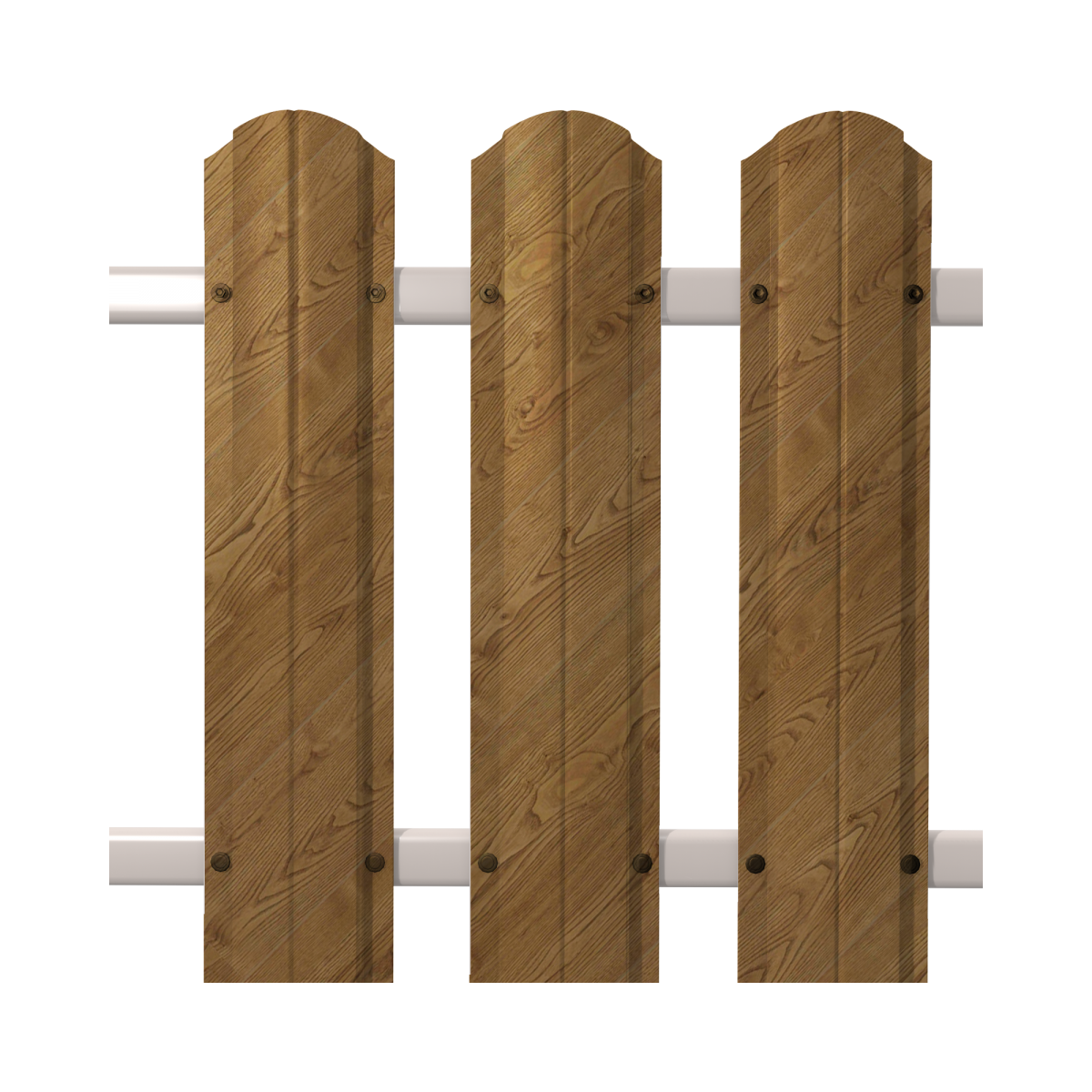 Штакетник круглый SOKROF принт светлое дерево, ОРЕХ 3D*107*