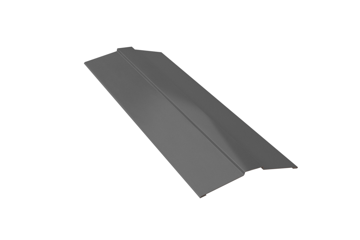 Планка конька фигурного RAL 7024 Титан 0,5+  150*150*2000