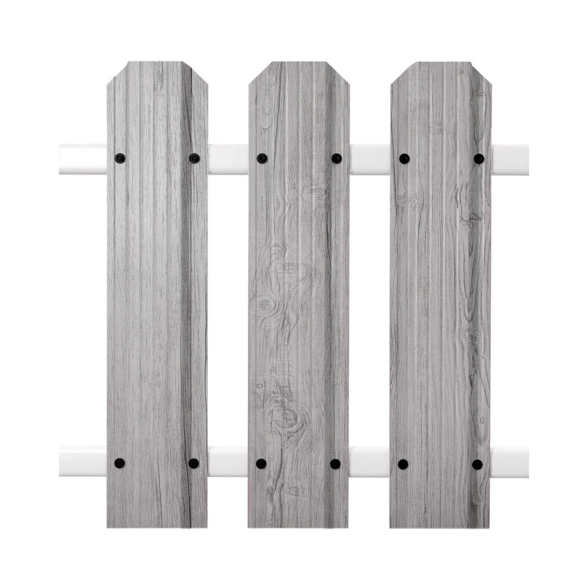 Штакетник Кантри фигурный SOKROF принт Светлая береза 3D*121*