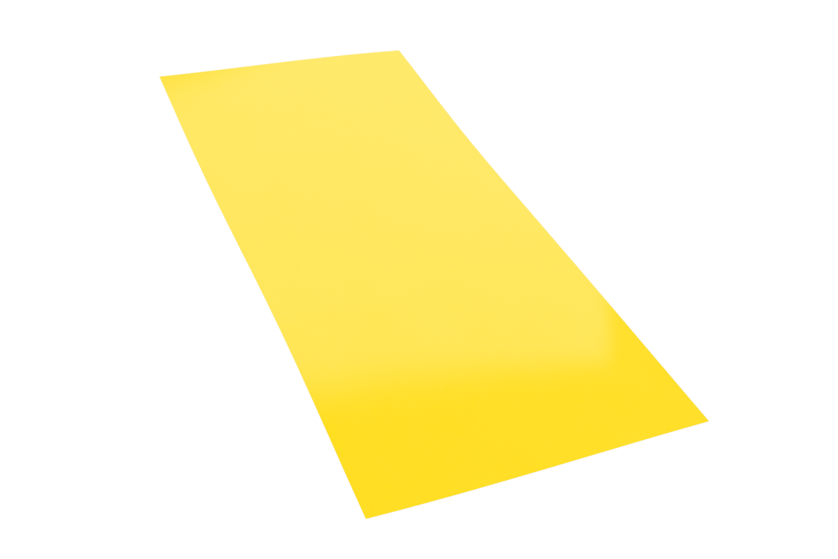 Лист RAL 1018 в пленке (Стандарт)*1250*