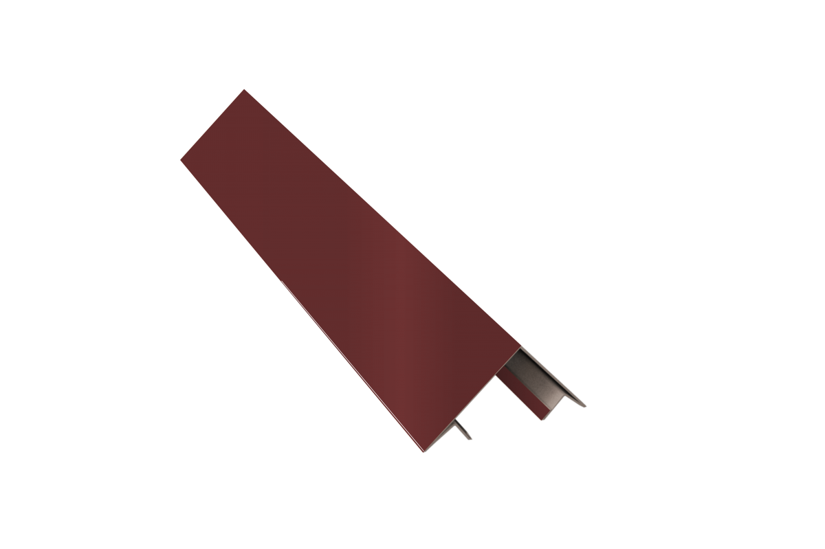 Планка угла внешнего составная верхняя (эко-брус, софит) RAL 8017 Стандарт 15*25*20*80*20*25*15*3000