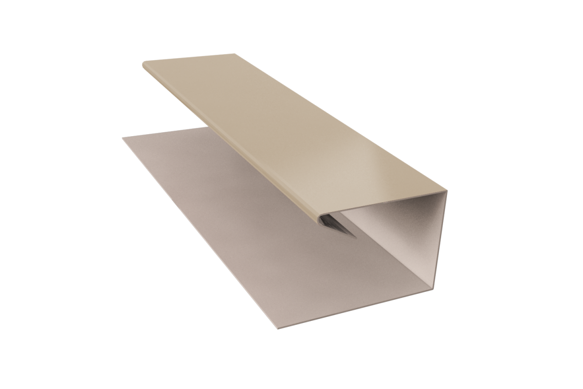 Планка завершающая П-образная RAL 1014 Стандарт 45*20*30*13*3000