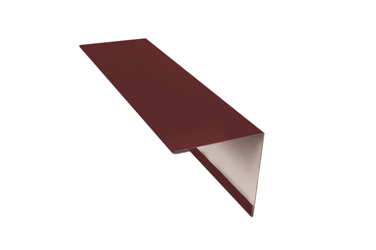 Планка угла внешнего простая (эко-брус, софит) RAL 8017 Стандарт 50*50*3000