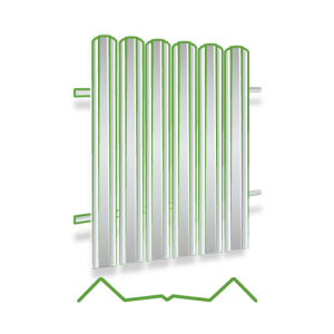 Штакетник М-Профиль широкий фигурный