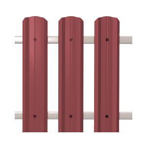 Штакетник М-Профиль широкий фигурный SOKROF 0,5 3005 Textur*104*