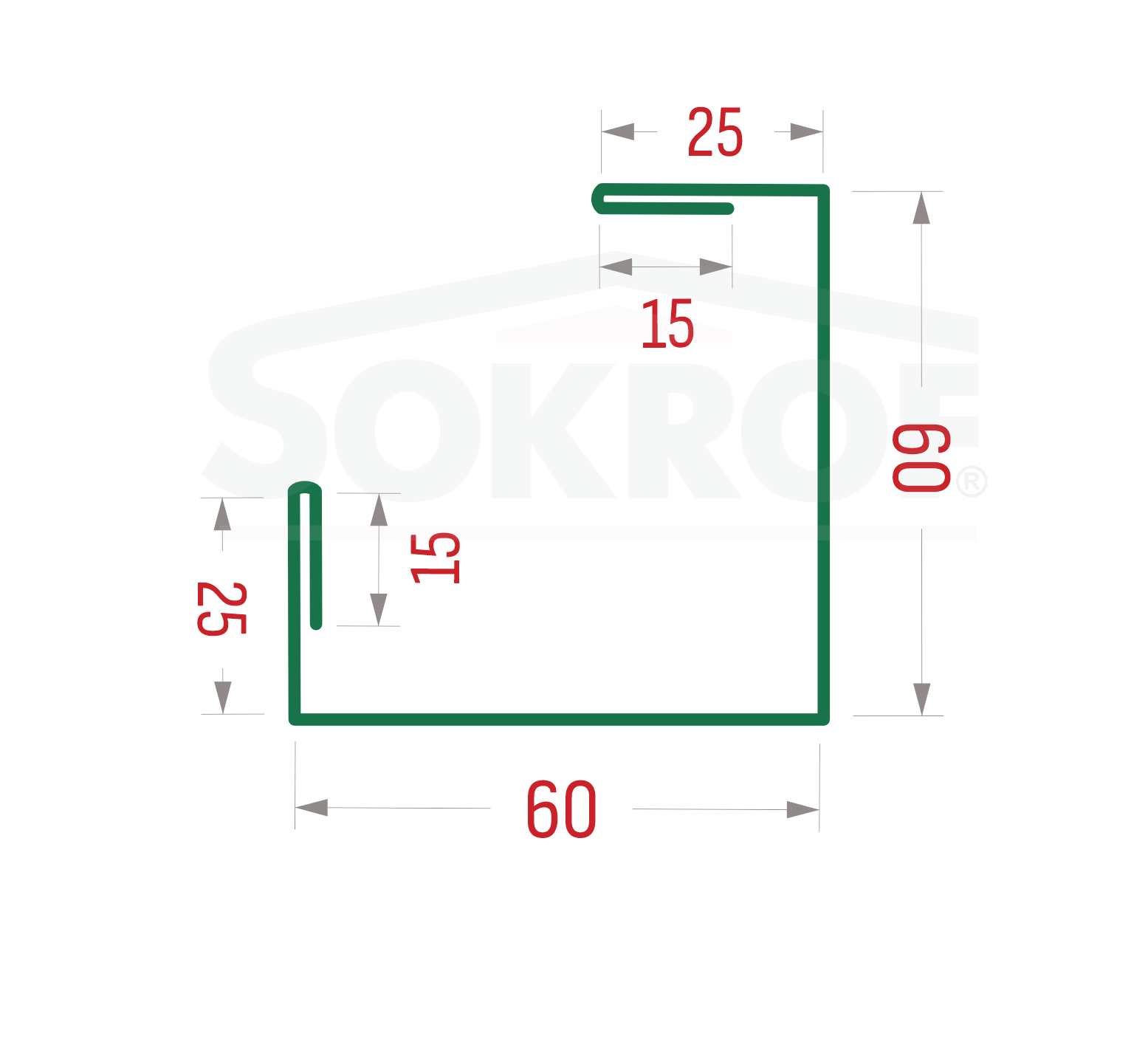 Планка угла внутреннего составная нижняя (эко-брус, софит) RAL 1014 Стандарт 15*25*60*60*25*15*3000