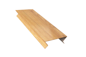 Планка угла внешнего составная нижняя (эко-брус, софит) PRINT Свет дерево ОРЕХ 3D 0,5 20*20*65*20*20*3000