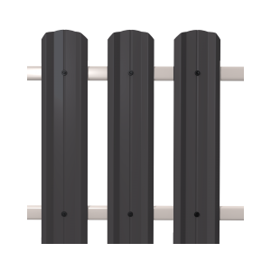 Штакетник М-Профиль широкий фигурный SOKROF (Стандарт) 7024*104*